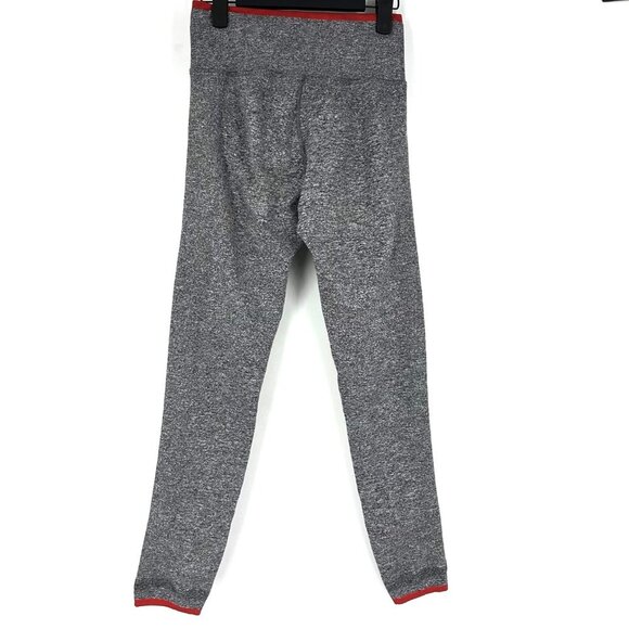 Athleta Andes High Rise Seamless Stretch Tights Leggings Grey/Red Medium - Picture 6 of 9